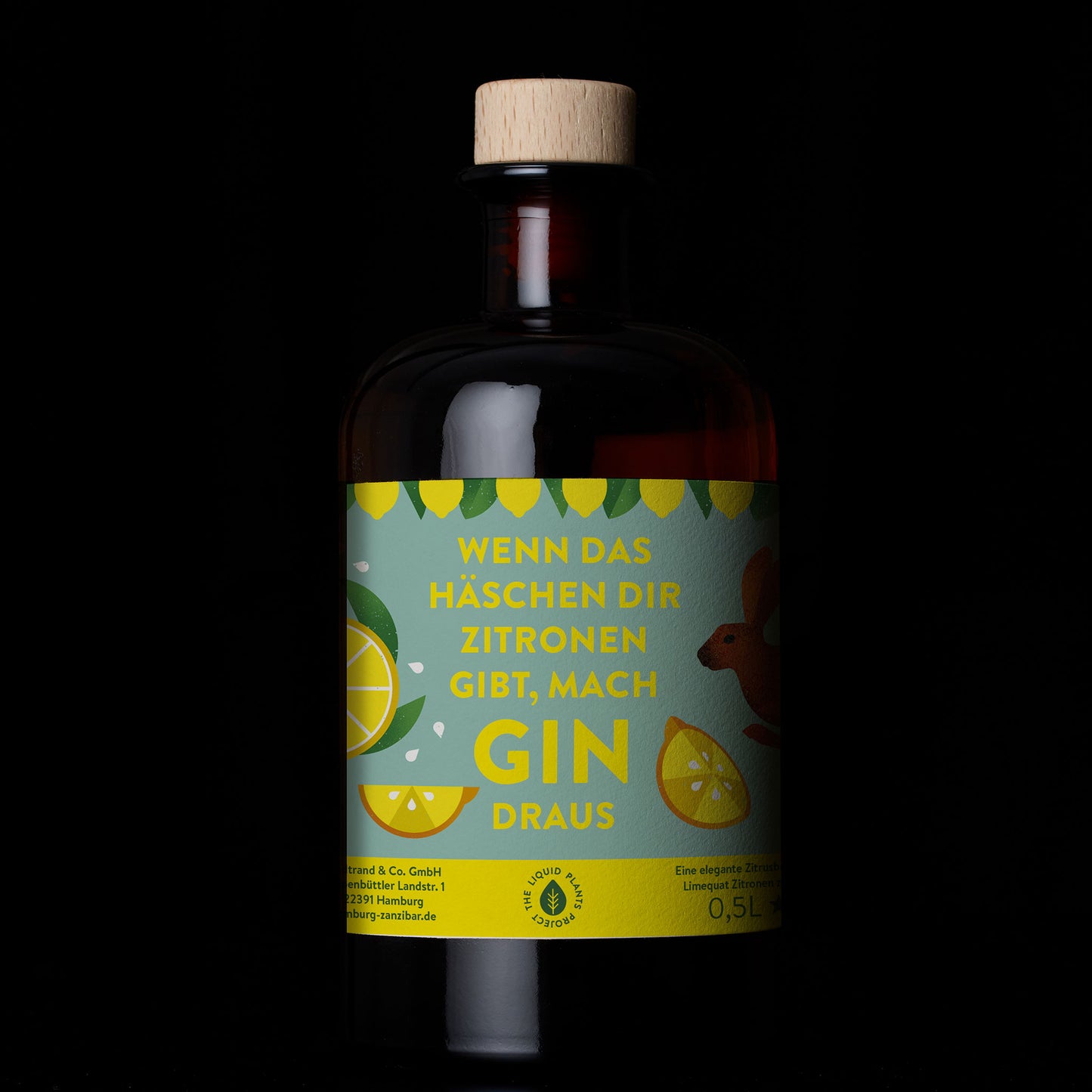 Wenn das Häschen Dir Zitronen gibt, mach Gin draus. Ostergin Zitrone 0,5L Flasche
