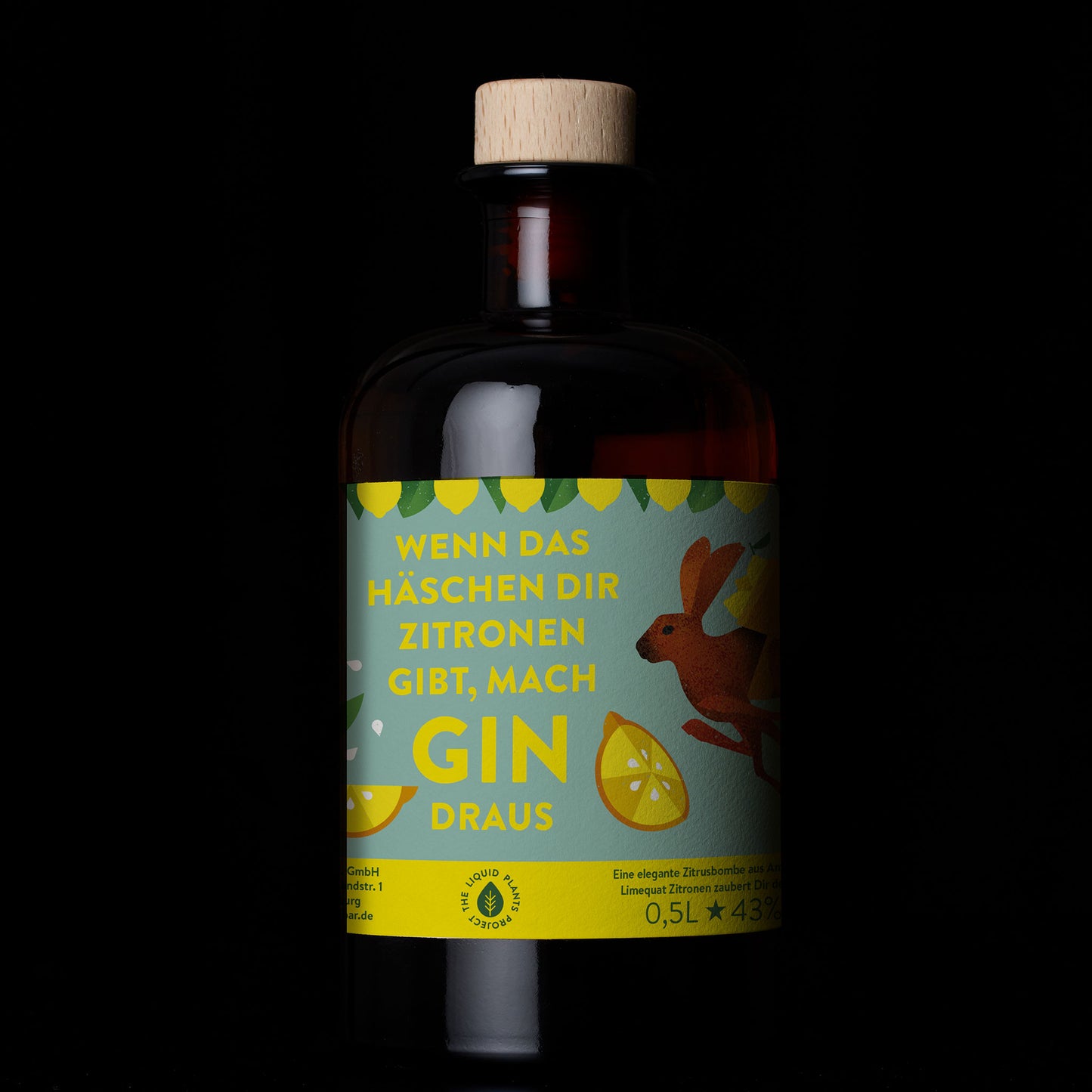 Wenn das Häschen Dir Zitronen gibt, mach Gin draus. Ostergin Zitrone 0,5L Flasche