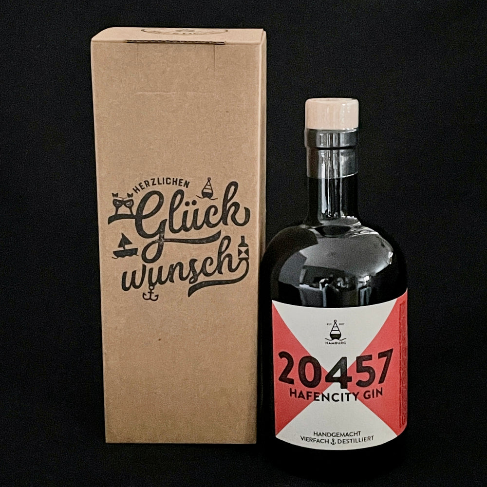 Geschenkkarton – handbestempelt – für 0,5L-Flaschen